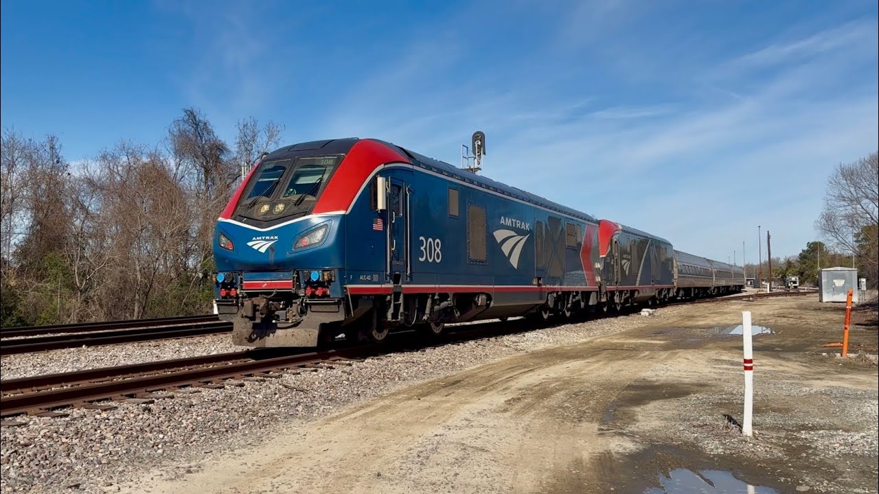 AMTK P041-12 Floridian Takes Off From Savannah, GA 5 Hours Late