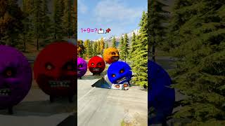 Big and Small Colorfull Monster Moon Cars vs Water Pit - BeamNG Drive #1million
