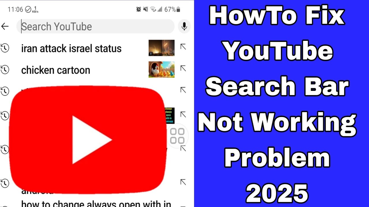 HowTo Fix YouTube Search Bar problem 2025 | youtube search bar not ...