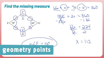 Geometry Points: Find the Missing Angle of a Rhombus