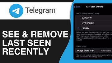 How To See & Remove Last Seen Recently In Telegram (2025)