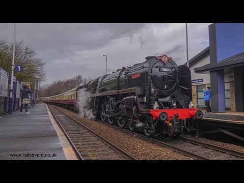 70000 Britannia visits Burnley - 'The Pennine Moors Explorer' - 2018 (4K)