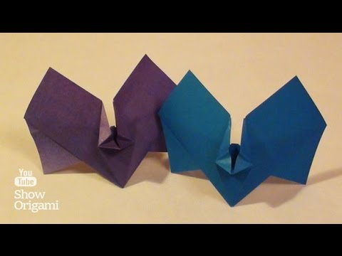 Origami: popieriaus drugelio atvartais savo sparnus