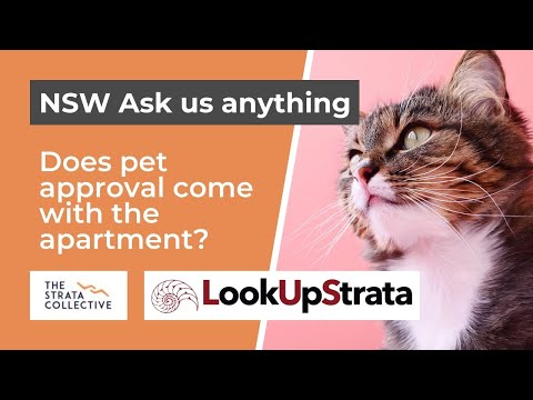 NSW: Does pet approval come with the apartment? | LOOKUPSTRATA