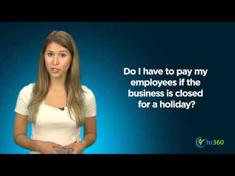 Video: How To Pay For Holidays If An Employee Did Not Work