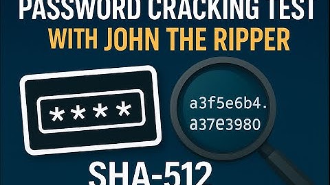 Cracking SHA512 Passwords with John the Ripper (Kali Linux)