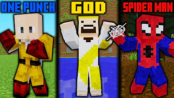 Minecraft Manhunt, But Your Skin = Your Power...