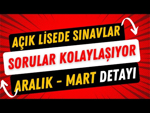 Açık Lise Sınav Sonuçlarına Yansıyacak Detay