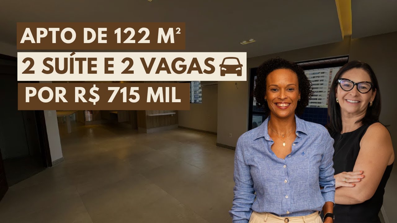 Apartamento em João Pessoa - Manaíra, vista mar, 2 suítes por R$ 715 Mil