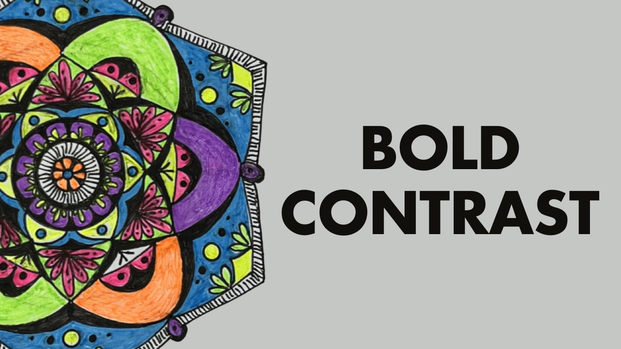 Small Mandala Practice #2 | Neon Color Experiment