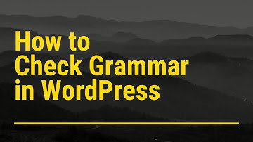 How to check Grammar in WordPress Tutorial Video -  by WP Spell Check