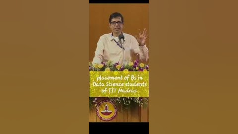 Placement of Bs in Data Science students #iitmadras
