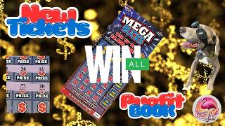 Mega Bucks FL Lottery Scratch Off NEW Tickets FULL BOOK $600 Gamble? NO, PROFIT - More than Double!!