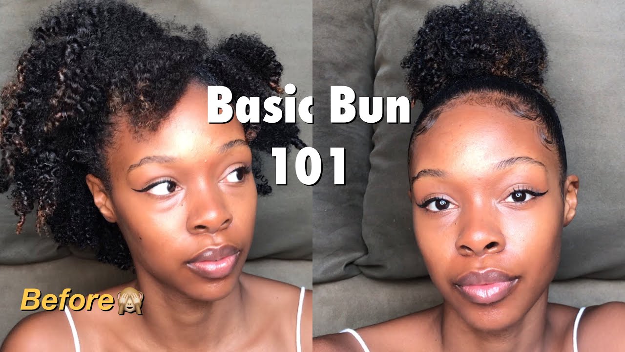 Curly Bun And Baby Hair High Bun Tutorial On Type 4 Natural Hair