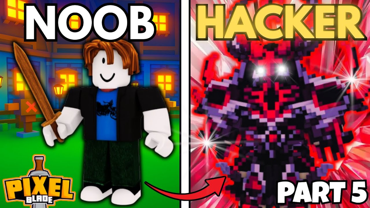 Я прошёл новое подземелье *Багровая бездна* в Roblox Pixel Blade (Часть 5).