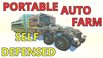 MOBILE AUTO FARM with SELF DEFENSE | Scrap Mechanic Concept
