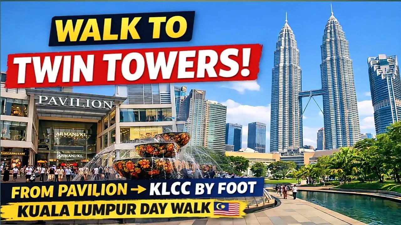 Easy Walk From Pavilion Bukit Bintang To KLCC Twin Towers | Kuala Lumpur 2026 Walking Tour🔥🚶‍♀️❤️