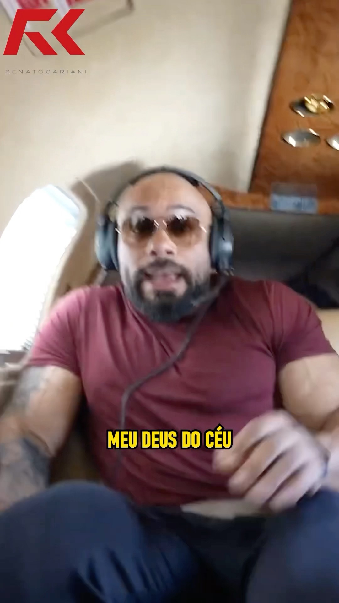 BALESTRIN SE ? DE MEDO NESSE VOO! ? #juliobalestrin #renatocariani #voo #avião #turbulência #medo