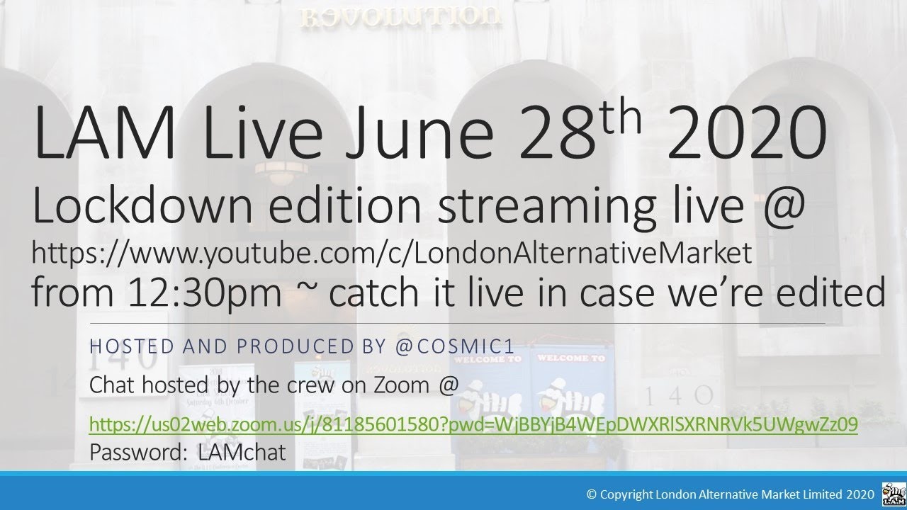 LAM Live 28th June 2020 ~ Lock down edition part 1 of 2