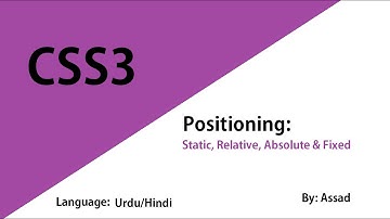 CSS Positioning Explained Urdu/Hindi