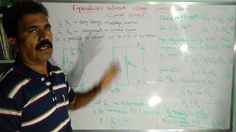 Equivalence of Voltage Source and Current Source (D.C Circuit Analysis Part-4) For B.Sc III Sem