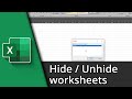 Excel hide worksheet | Excel unhide worksheet ✅ Tutorial