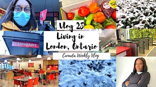 [Weekly Vlog 28]: SNOW ALREADY?? | FINALLY VISITED MY CAMPUS! | Food HAUL! | LIFE IN LONDON, ONTARIO