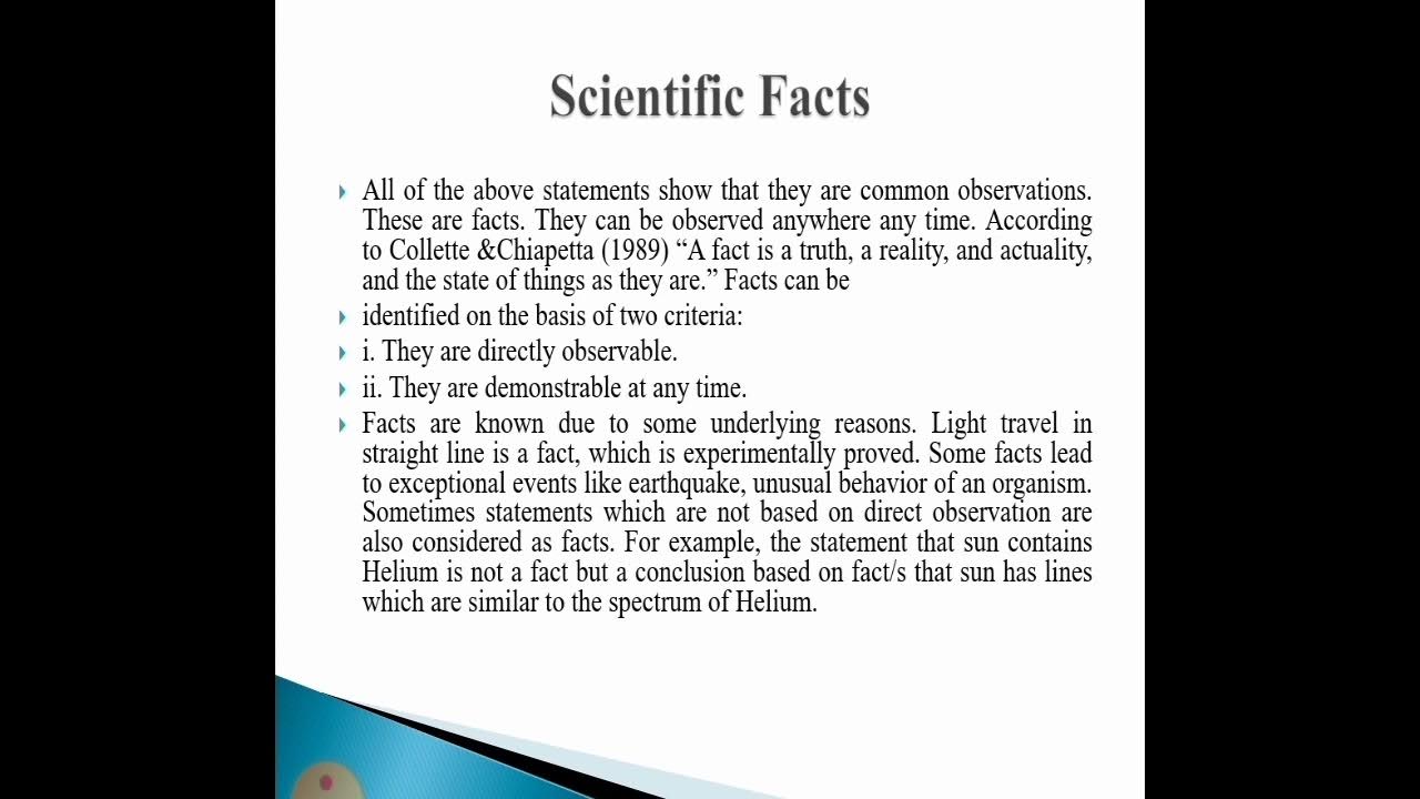 Science as Product Scientific Facts Scientific Concepts YouTube