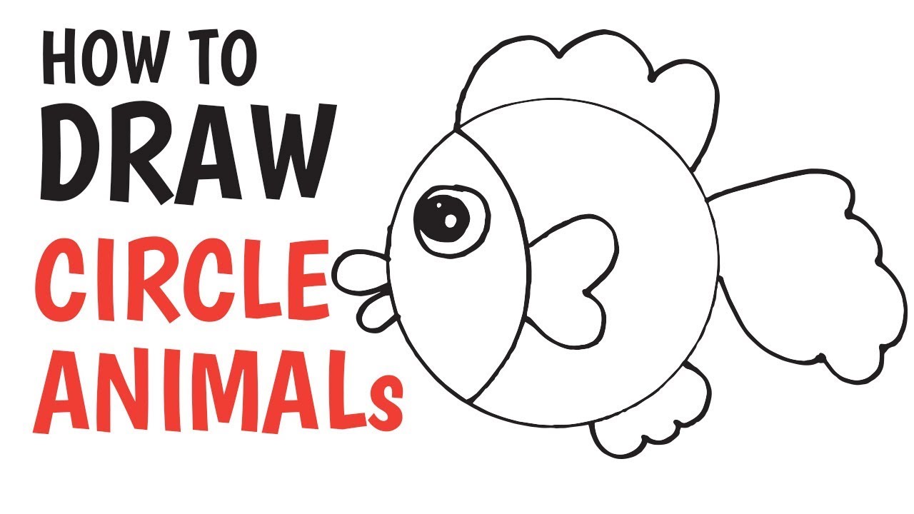 How to draw Circle Fish, Step by Step