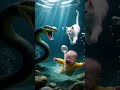 The child got their life back thanks to the cat's bravery. #shorts #aianimation #animals #ytshorts