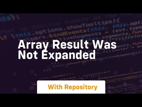 array result was