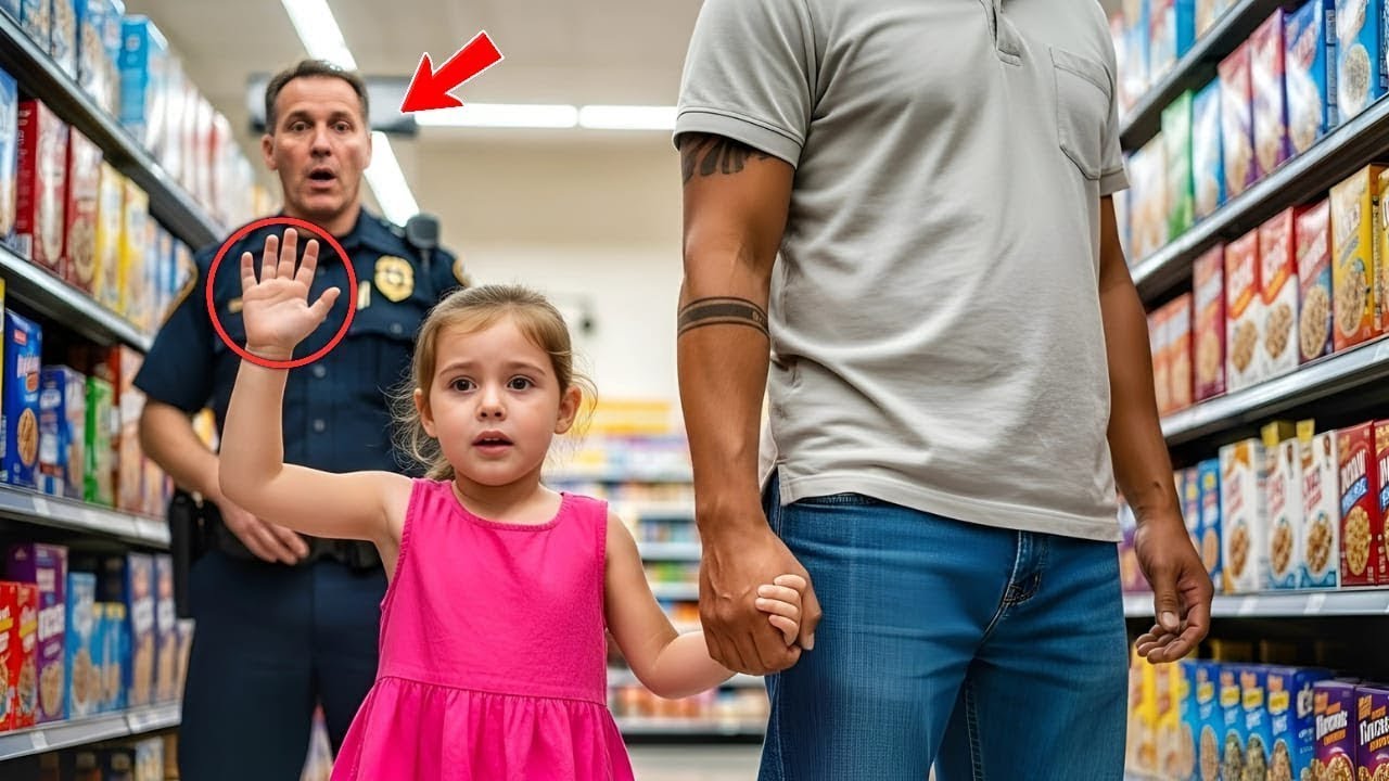 Geheimes Hilfesignal im Supermarkt – Polizist erkennt es und folgt dem kleinen Mädchen sofort!
