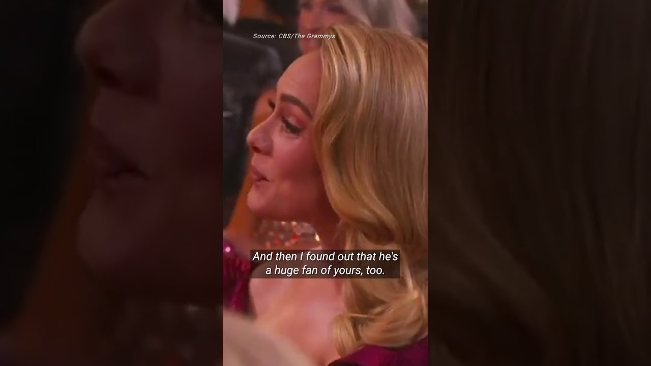 Adele Meets Her Dream Celebrity Dwayne The Rock Johnson At Grammys