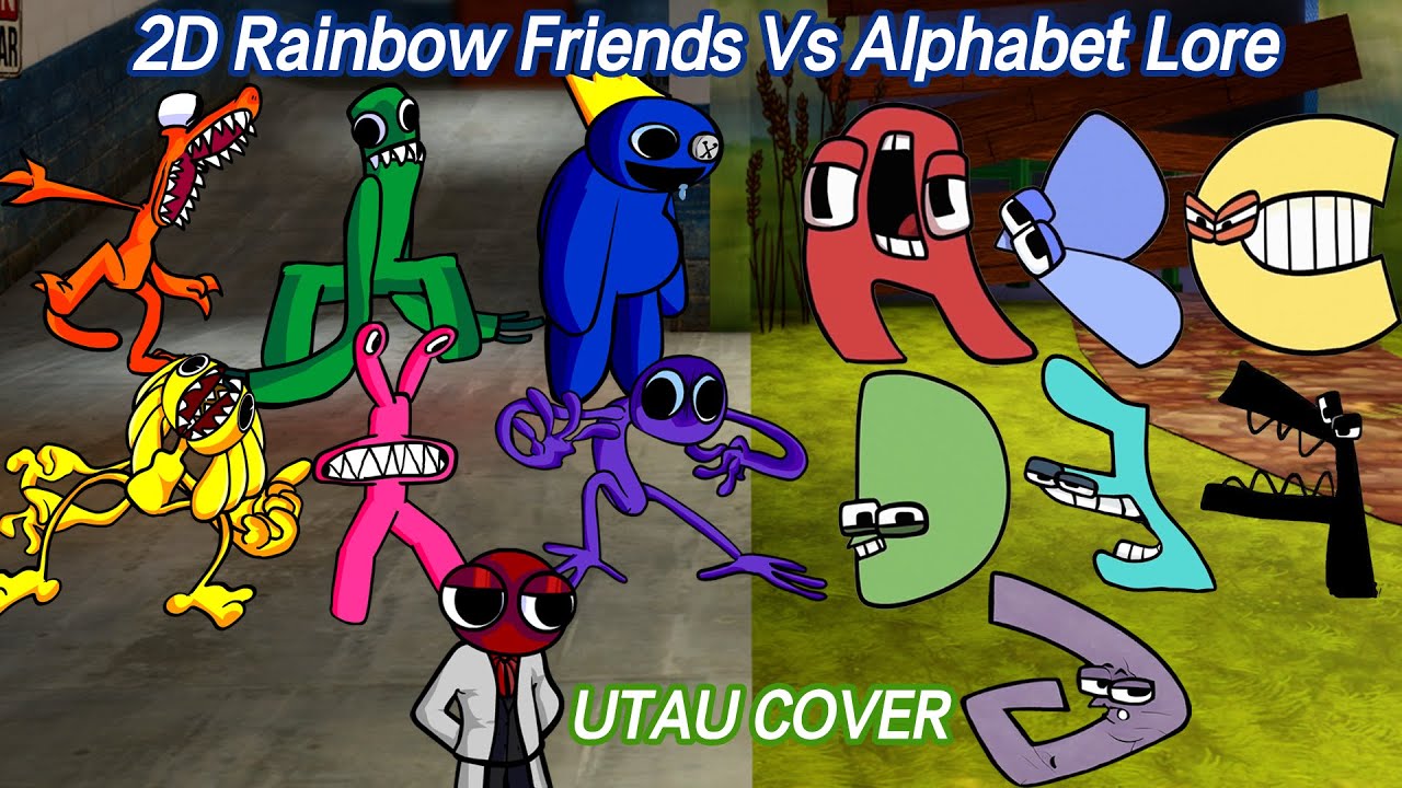 New Rainbow Friends Vs Alphabet Lore But (Roblox DOORS x Rainbow Friends  Chapter 2) 🎶 (FNF New Mod) 