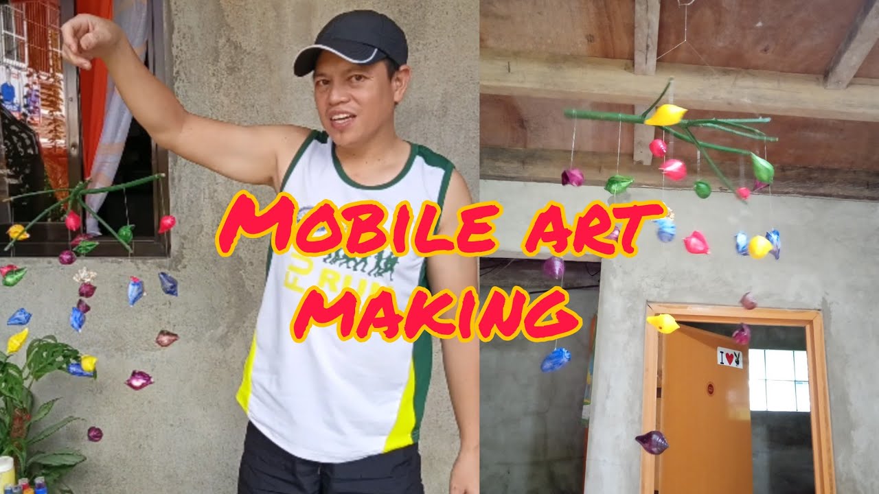 Making A Shell Mobile SHELL MOBILE ART MAKING - YouTube