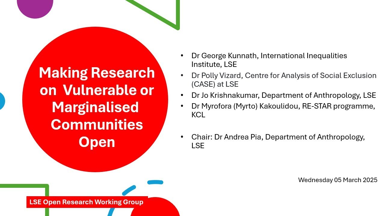 Making Research on Vulnerable and Marginalised Communities Open