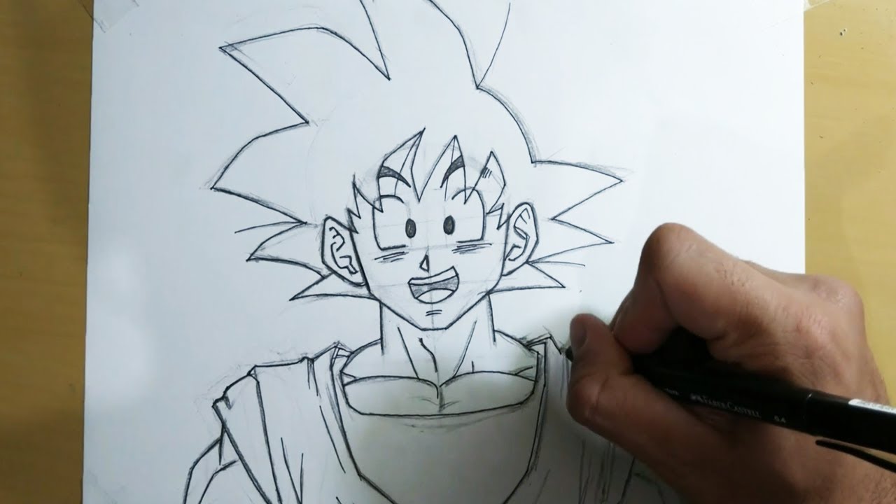 Desenhando o Goku - Esboço Completo [Dragon Ball Super]