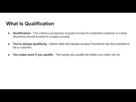 2.3. Art Of Qualifying