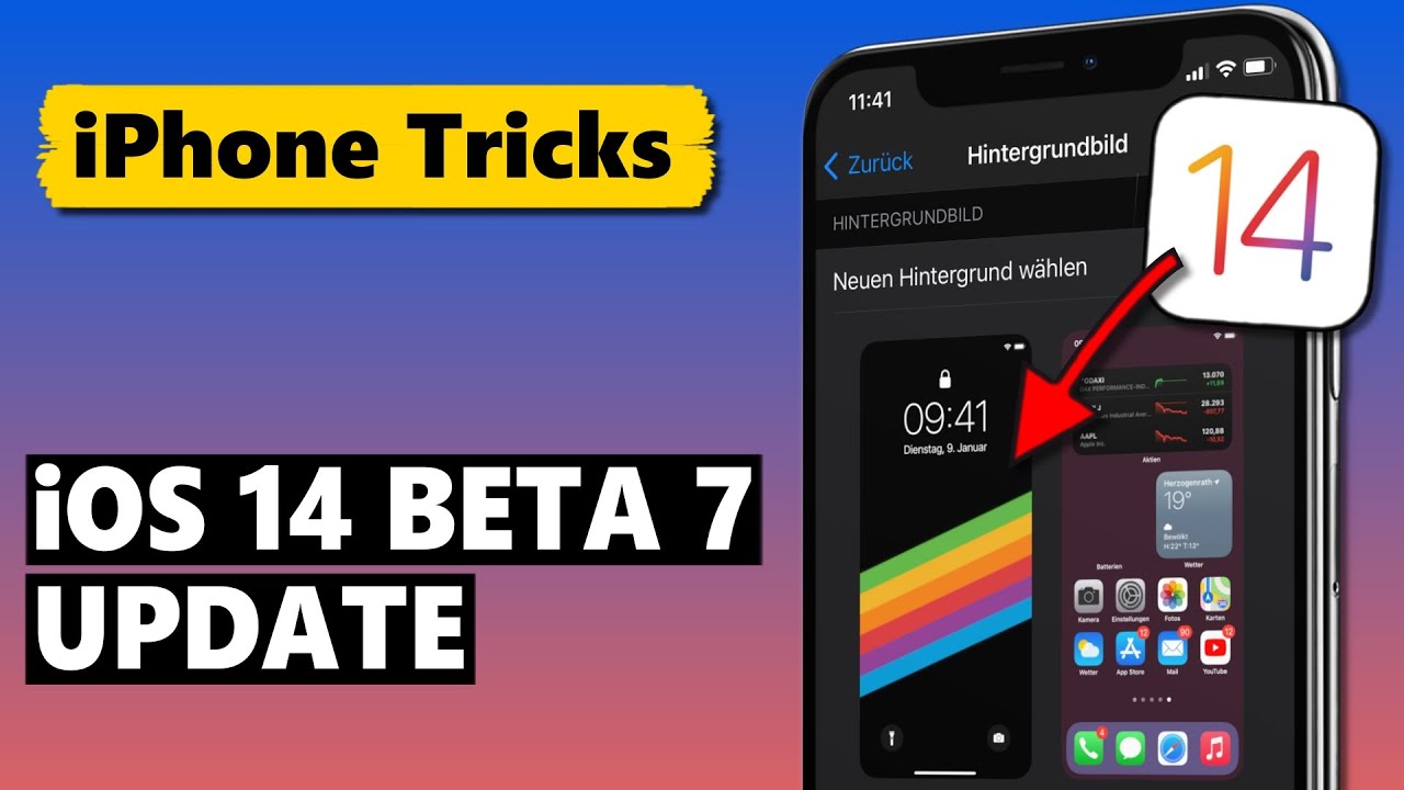 Ios 14 Beta 7 Update Hintergrundbilder News Widget App Mediathek Youtube