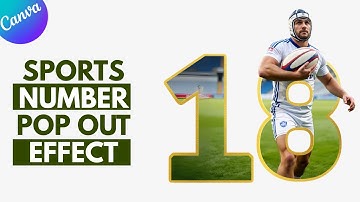 Hoe je een pop-outeffect van een sportnummer maakt in Canva | 3D-reliëf tutorial | Canva Frames