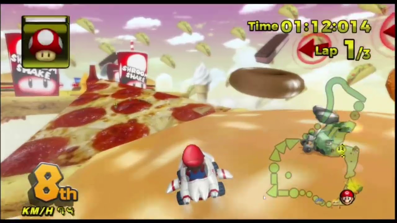 MKWii Deluxe: Green Edition - Grand Prix Cloud Flower Cup as Mario [200cc]