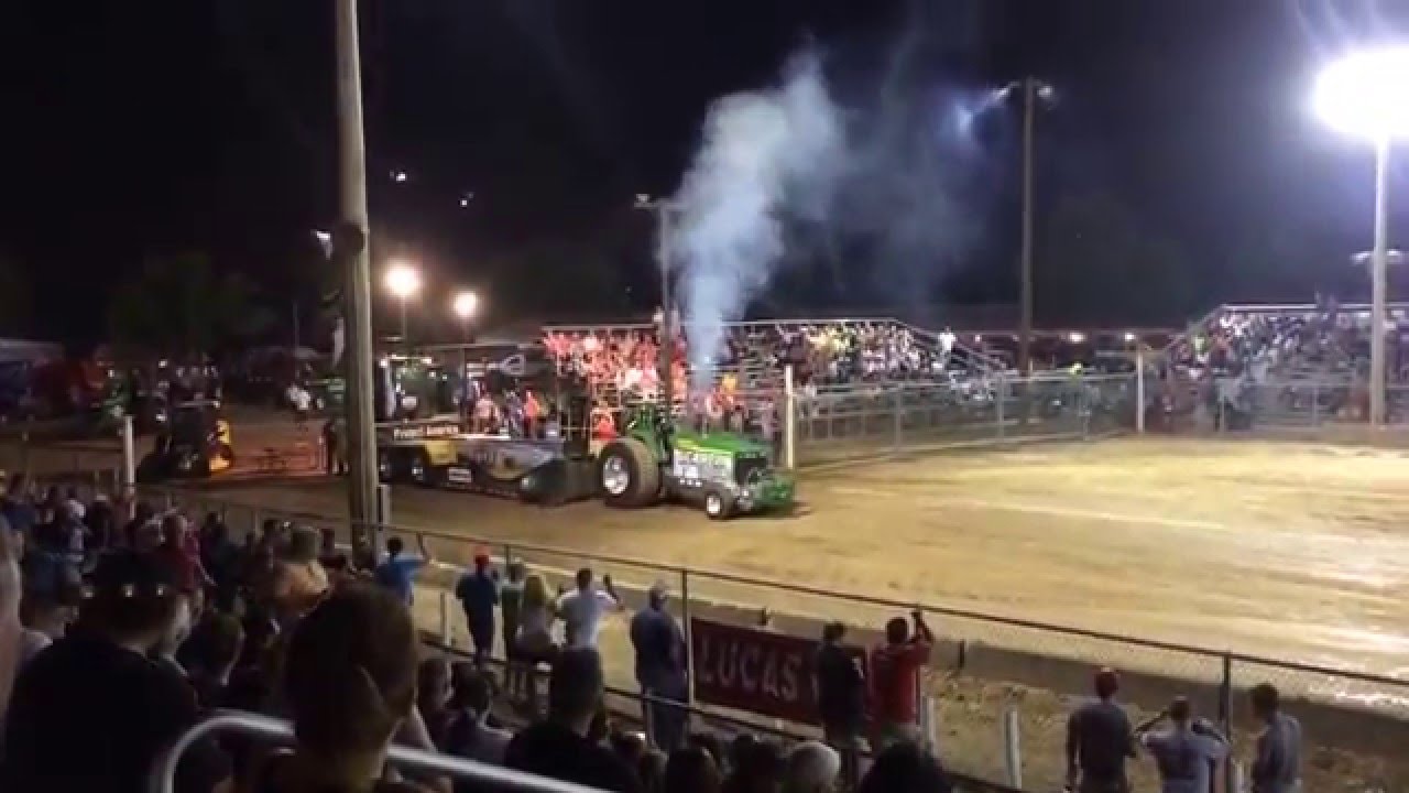 Monroe County Fair -Waterloo IL   Geared Green tractor pull