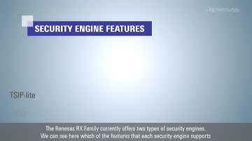 RX Family Integrated Security Engines