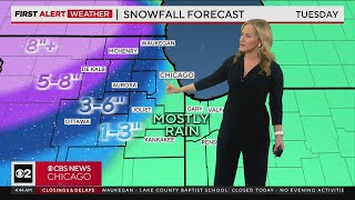 How much snow in Chicago today? Here's what to expect