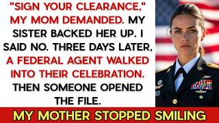 Mother Demanded My Security Clearance For Her Business — 72 Hours Later, Federal Agents Arrived