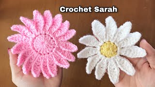 كروشية وردة الأقحوان ? / crochet Chrysanthemum rose | Crochet Sarah