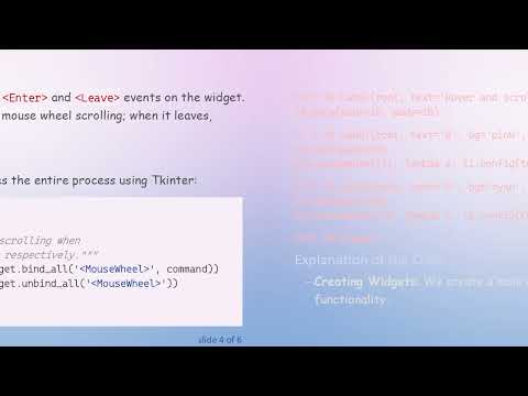 Using the mouse wheel for Scrolling in Tkinter Frames