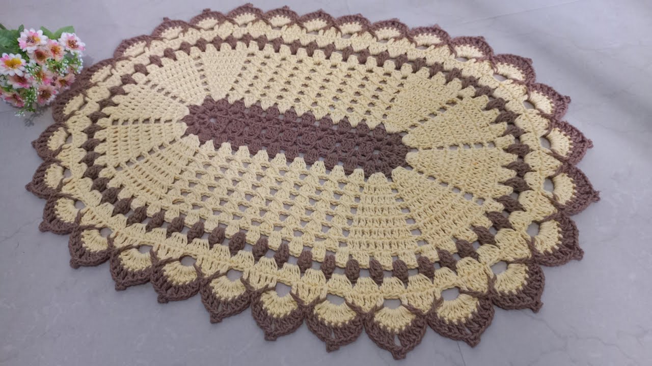 TAPETE OVAL MARISOL FÁCIL E ECONÔMICO PASSO A PASSO