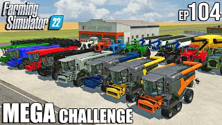 Harvesting the BIGGEST FIELD in FS22 + 20 HARVESTERS | MEGA Challenge | Farming Simulator 22 #104 screenshot 4