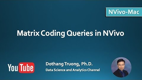 NVivo R1 (Mac) - Matrix coding queries in NVivo